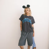 The Blue Villain Raw Hem Oversized Tee in Vintage Black