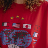 The World Showcase Oversized Tee in Red