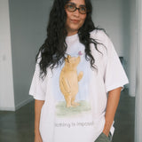 The "Nothing is impossible" Oversized Tee in White