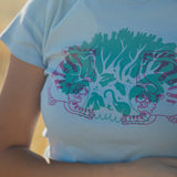 The Animal Kingdom Baby Tee in Sky Blue