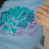The Animal Kingdom Baby Tee in Sky Blue