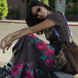 The Churro Bear Ruffle Trim Baby Tee in Mocha