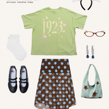 The Fairytales & Fantasy Oversized Tee in Lime