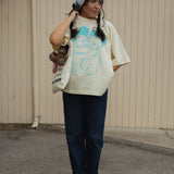The Park Bears Oversized Tee in Butter Yellow