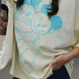 The Park Bears Oversized Tee in Butter Yellow