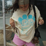 The Park Bears Oversized Tee in Butter Yellow