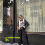 The Mansion Oversized Crewneck in Vintage Black