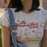 The Hundred Acre Wood Ruffle Trim Baby Tee in Sand