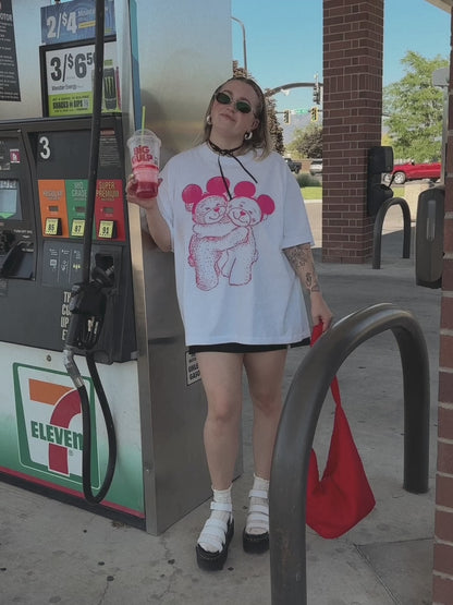 The Park Bears Oversized Tee in White