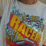 The Racers Oversized Tee in Butter Yellow