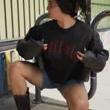 The Villain Oversized Tee in Vintage Black