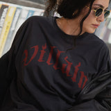The Villain Oversized Tee in Vintage Black