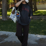 The Villain Oversized Tee in Vintage Black