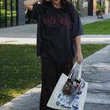 The Villain Oversized Tee in Vintage Black