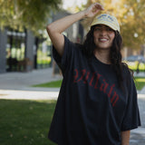 The Villain Oversized Tee in Vintage Black