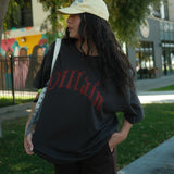 The Villain Oversized Tee in Vintage Black