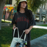 The Villain Oversized Tee in Vintage Black