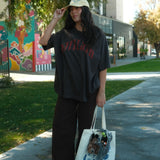 The Villain Oversized Tee in Vintage Black
