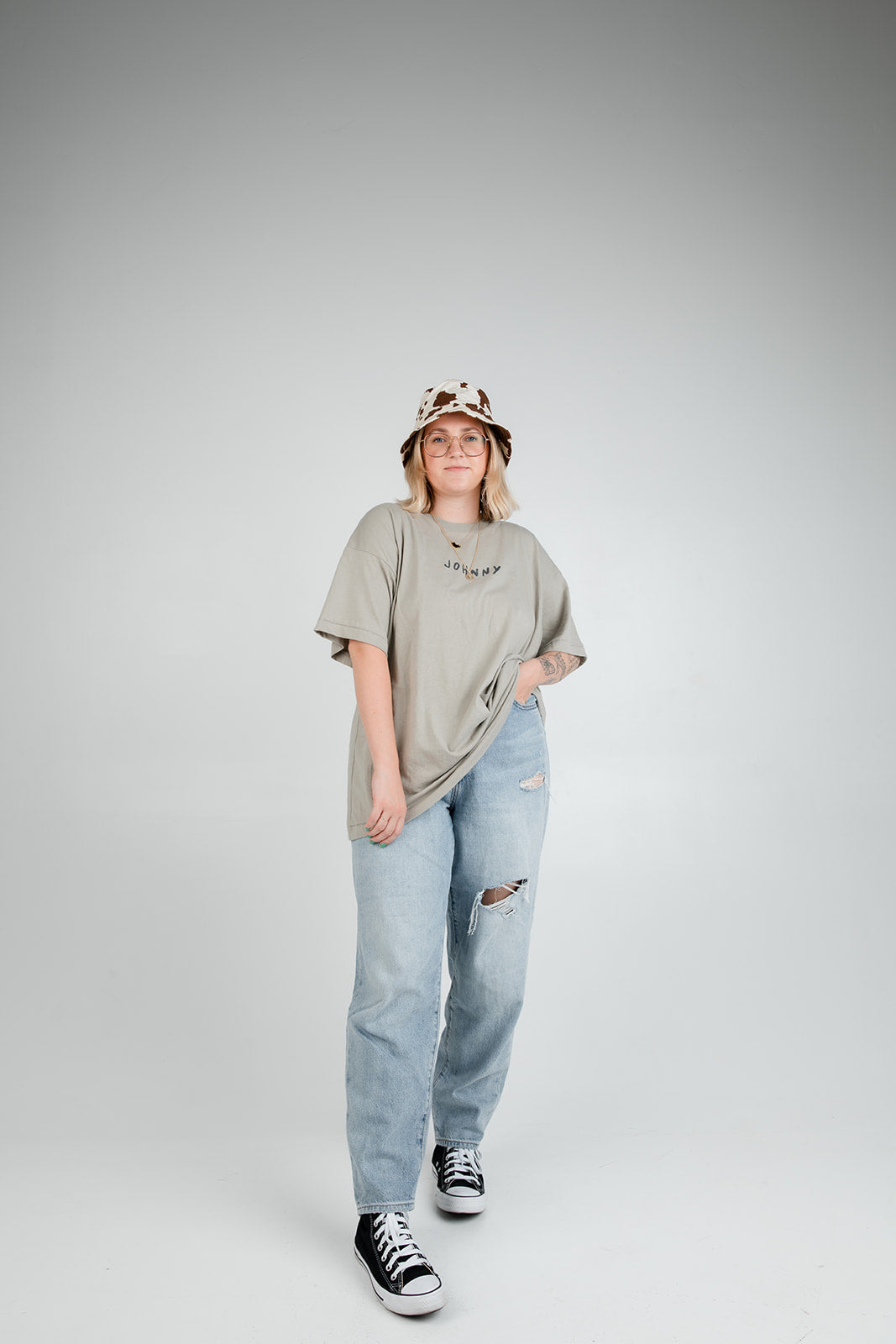 The Johnny Oversized Tee in Sage