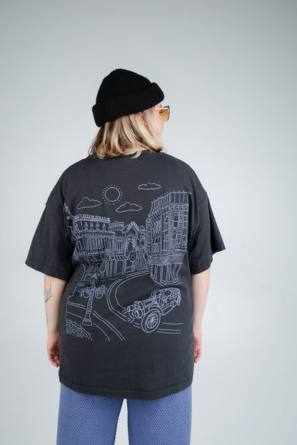 The Main Street Oversized Tee in Vintage Black