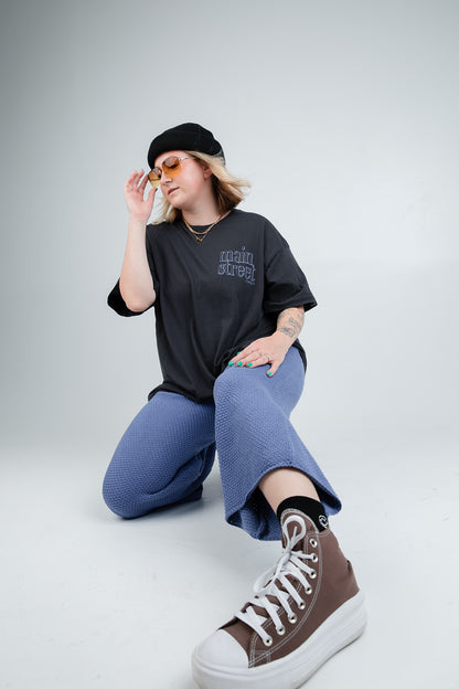 The Main Street Oversized Tee in Vintage Black