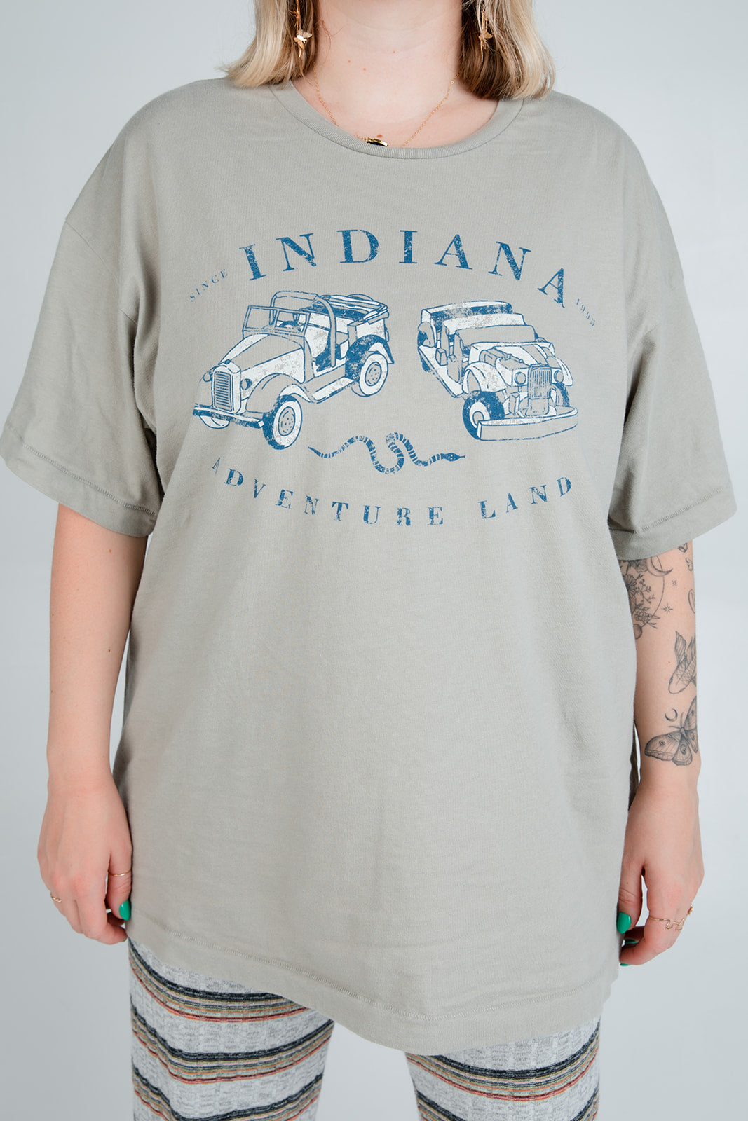 The Indiana Oversized Tee in Sage *Old Style*