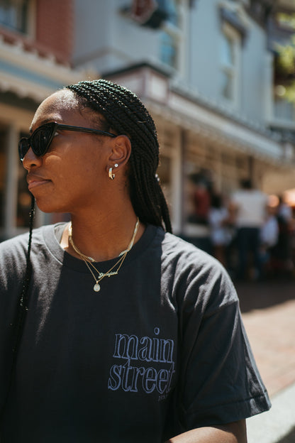 The Main Street Oversized Tee in Vintage Black