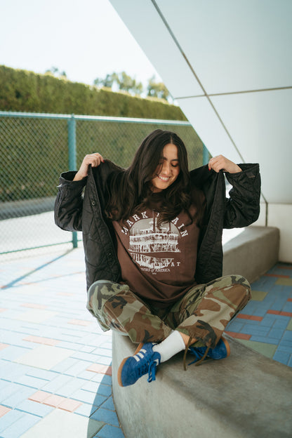 The Mark Twain Oversized Tee in Mocha