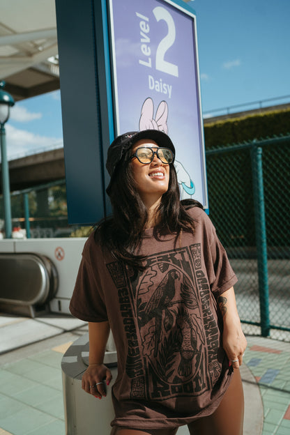 The Tiki Oversized Tee in Mocha