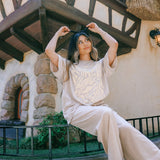 The Teacups Oversized Tee in Sand