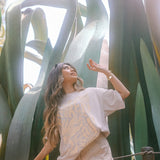 The Teacups Oversized Tee in Sand