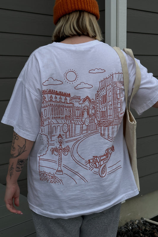 The Main Street Oversized Tee in White (NOT UPDATED STYLE)