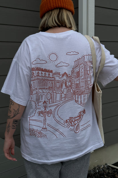 The Main Street Oversized Tee in White