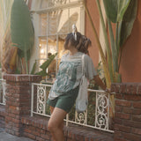 The Tiki Oversized Tee in Sage